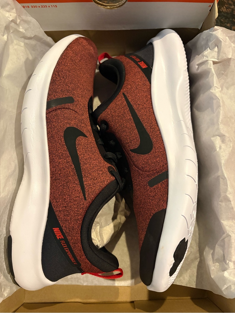 Nike Men’s Sneakers in Red and Black with White Sole